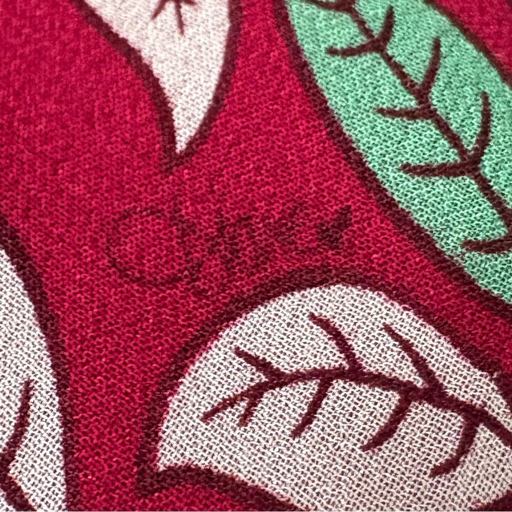 Silk Chiffon Floral Crop Blouse Ruffle Davi Red Green 4 Rare DVF Signature Print - Picture 3 of 8